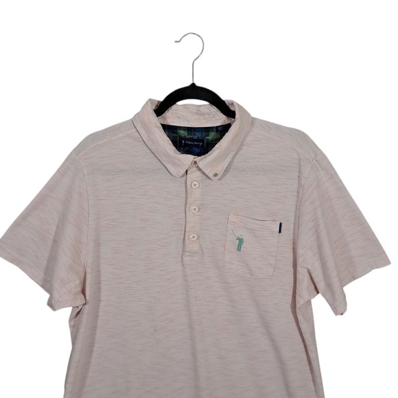 William Murray Golf Polo Shirt Mens Large PInk Heather Stretch Murray Chill - Picture 4 of 13